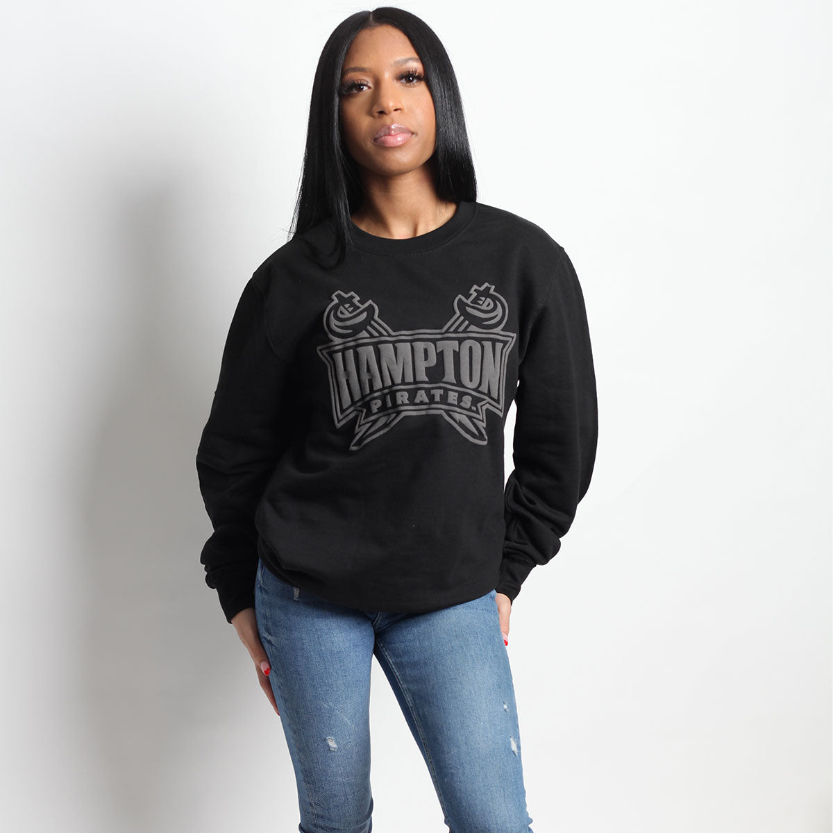 Hampton U | Celebrate BHM | 3D Puff INK Black Unisex Sweatshirt (Z)