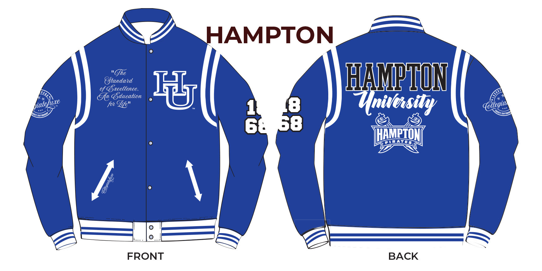 Hampton U | VARSITY JACKET Unisex -aja