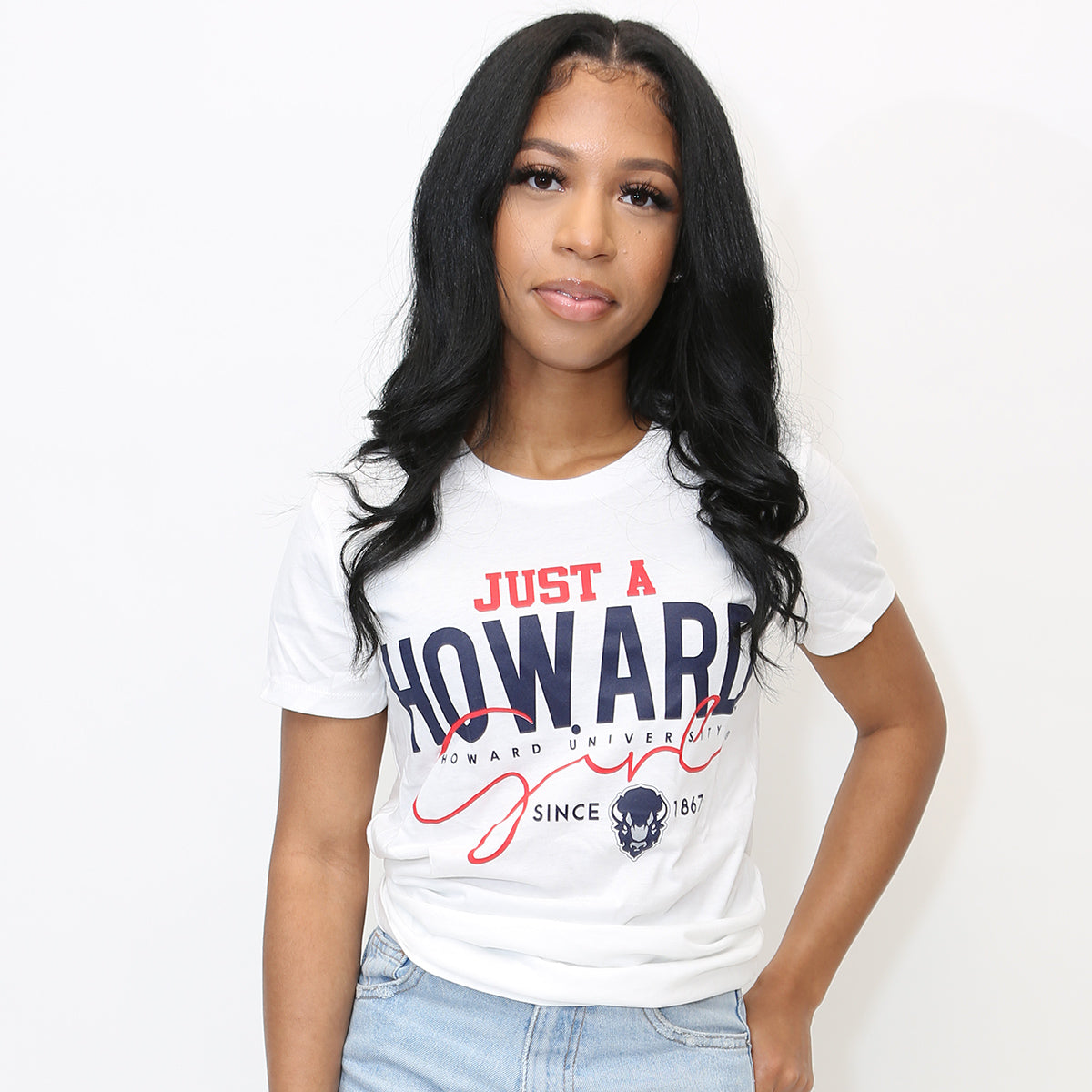 HOWARD | Just A Girl White Ladies Tees (N)