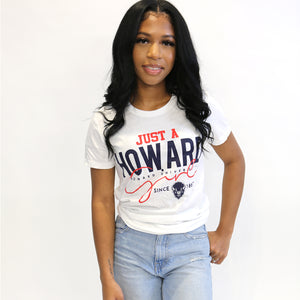 HOWARD | Just A Girl White Ladies Tees (N)