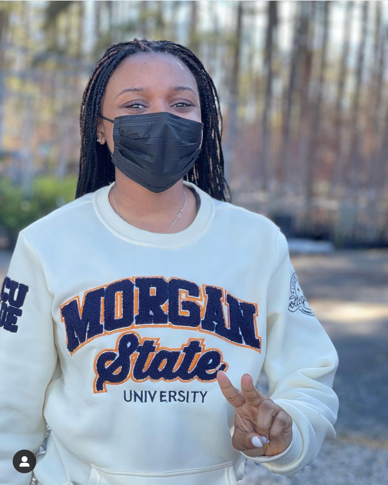 Morgan State | Chenille ARCH  | Cream UNISEX SWEATSHIRT