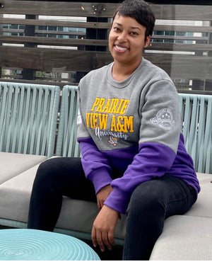 Prairie View A&M  | PVAMU GRAD | GRAY & PURPLE Unisex Sweatshirt -aja