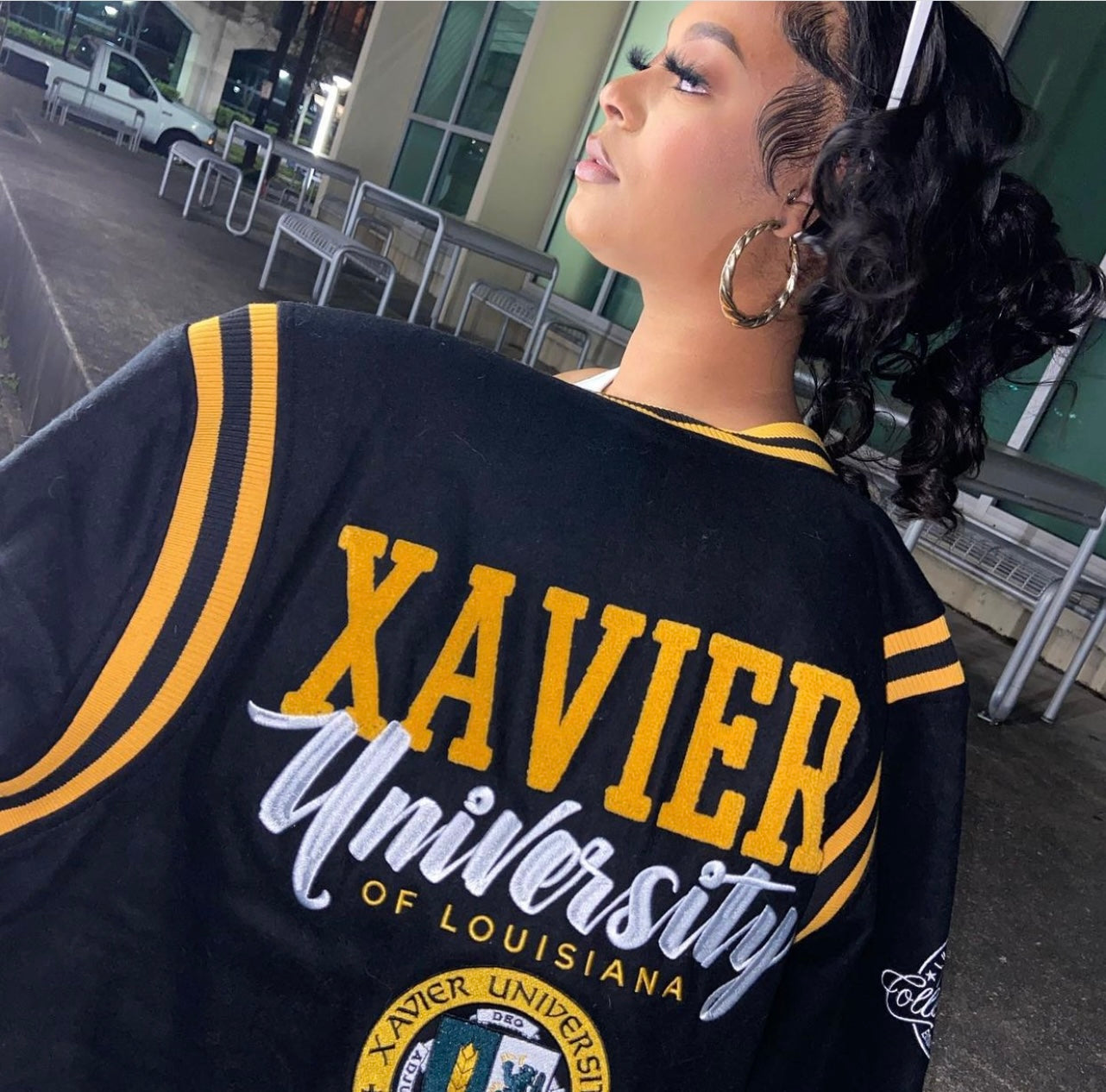 Xavier University |  VARSITY JACKET BLACK  UNISEX