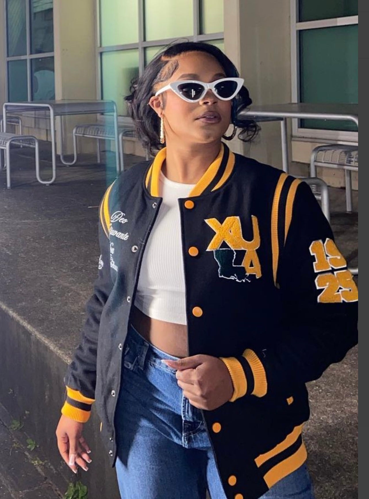 Black and Yellow Varsity Jacket 