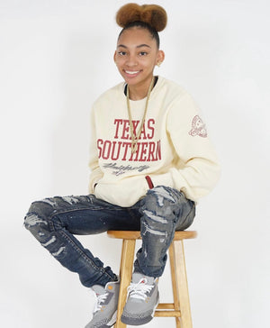 Texas Southern | CREAM Printed | Unisex Sweatshirt
