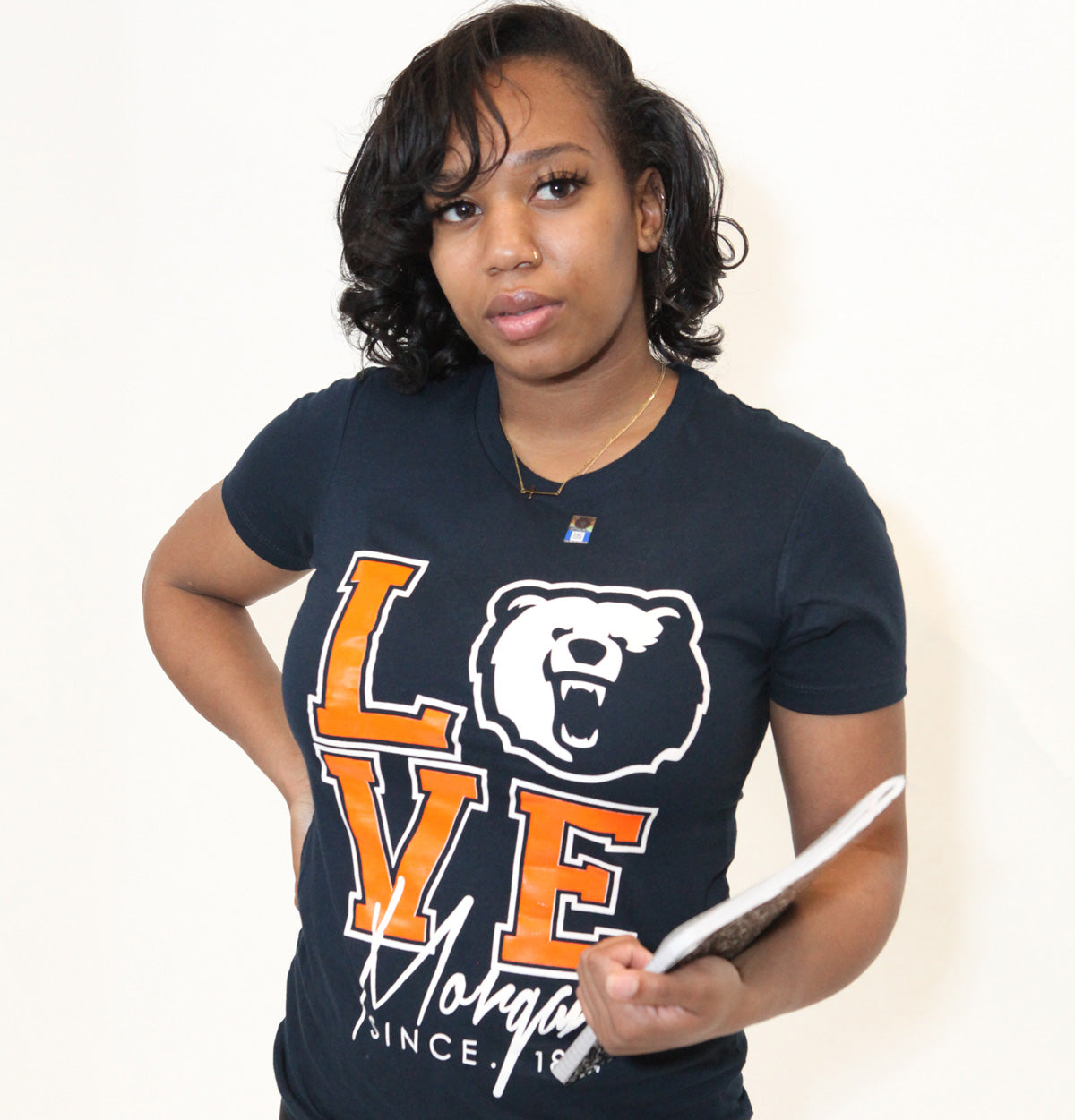 Morgan State | LOVE LOGO Navy Ladies Tees -Z-