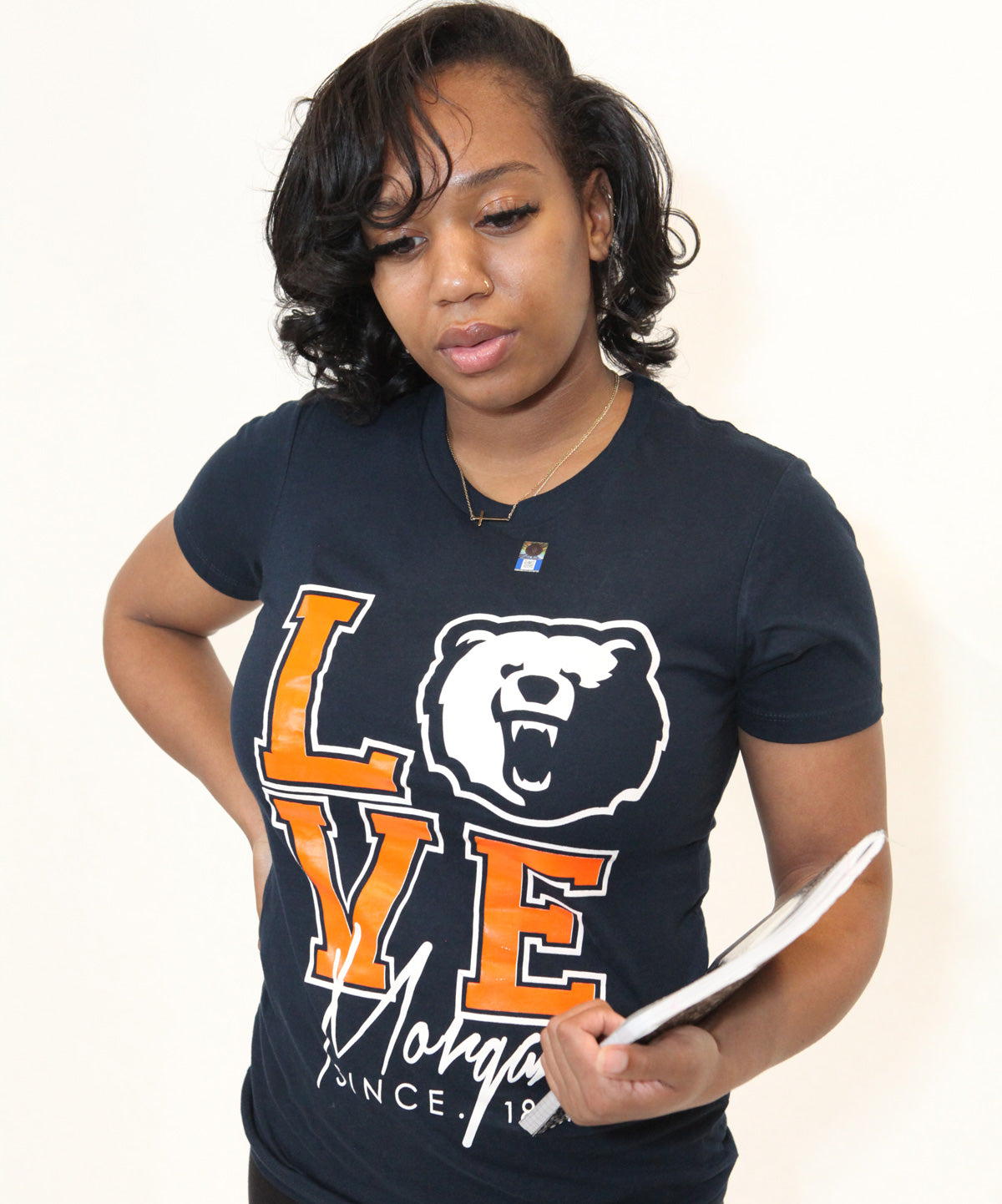 Morgan State | LOVE LOGO Navy Ladies Tees -Z-