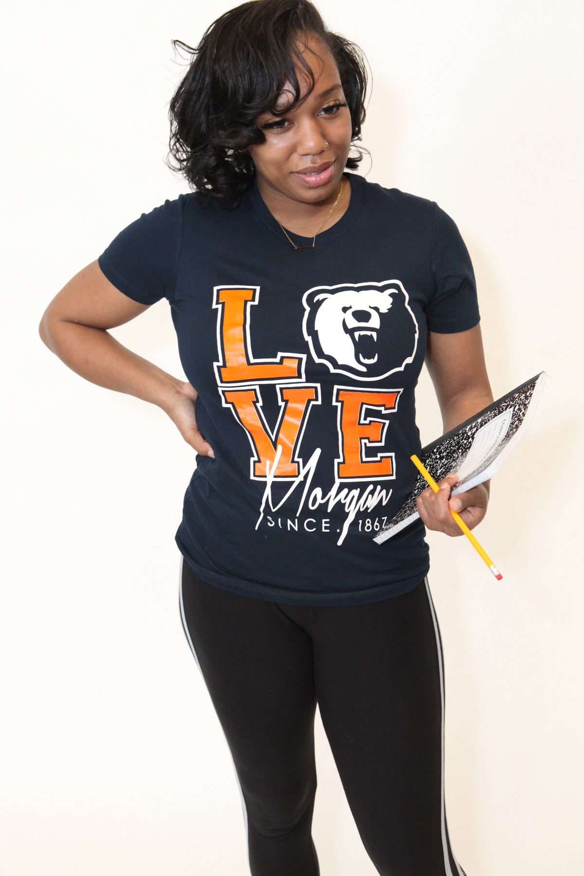 Morgan State | LOVE LOGO Navy Ladies Tees -Z-