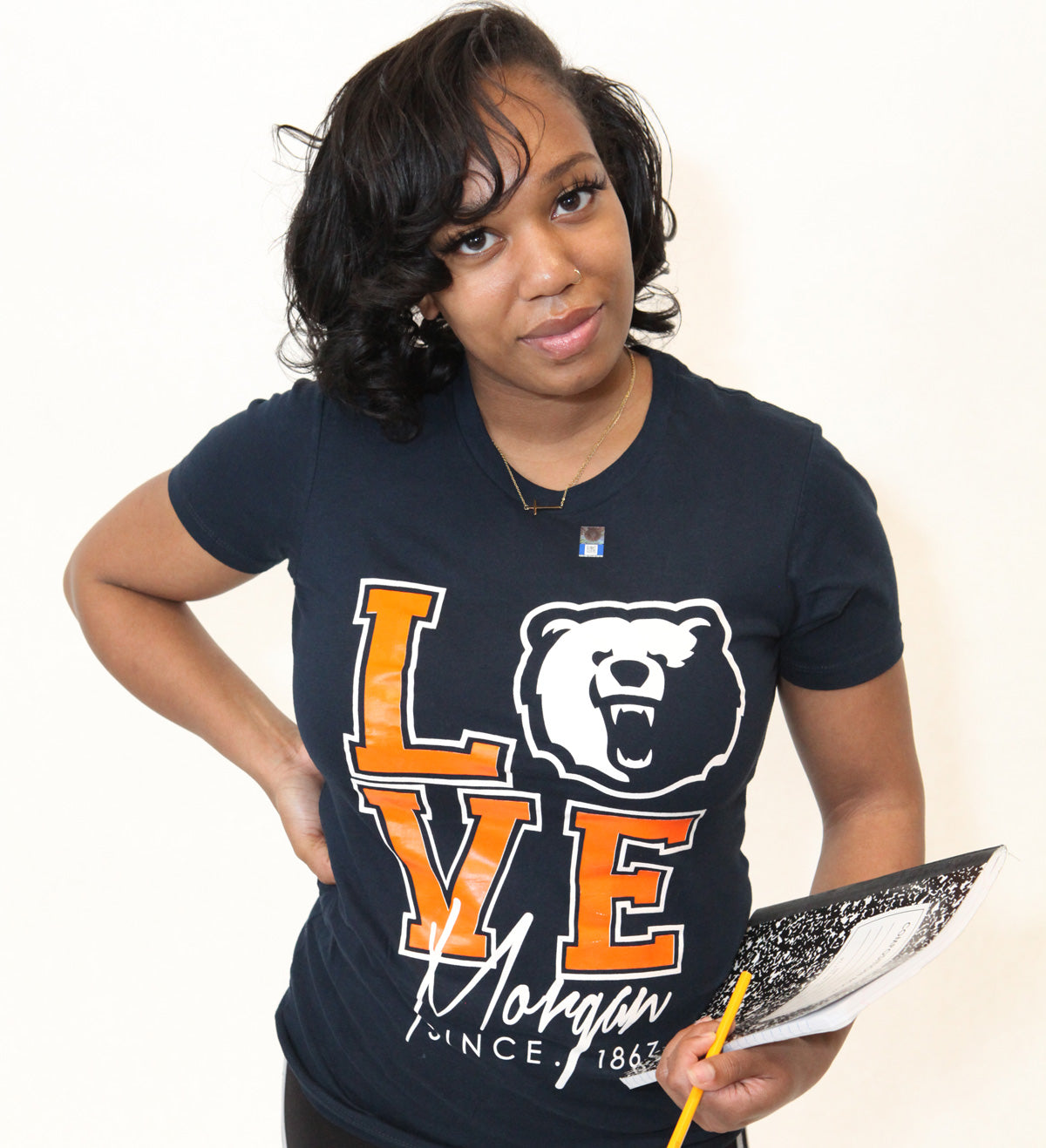 Morgan State | LOVE LOGO Navy Ladies Tees -Z-