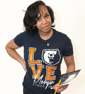 Morgan State | LOVE LOGO Navy Ladies Tees -Z-