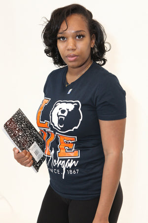 Morgan State | LOVE LOGO Navy Ladies Tees -Z-