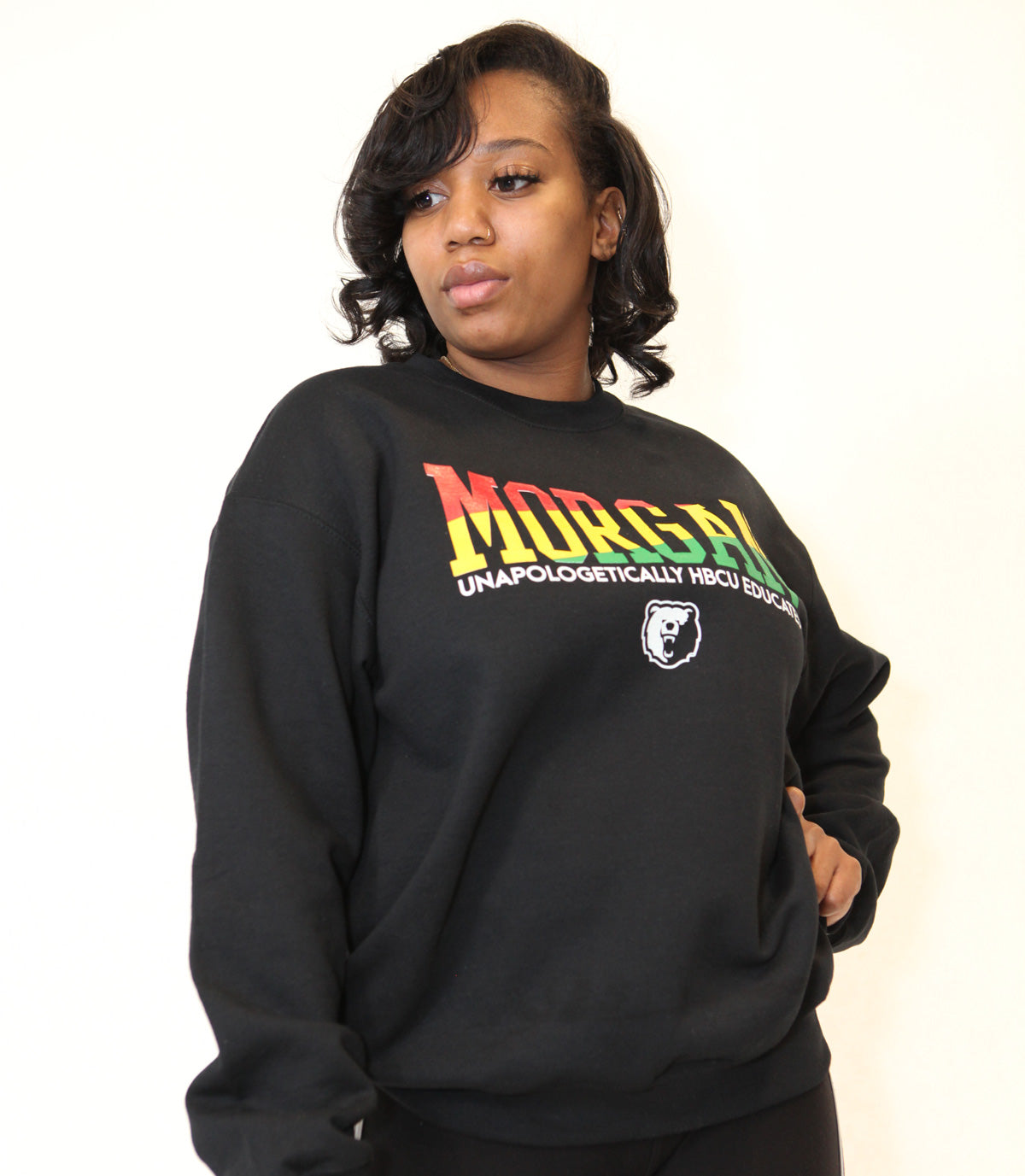 Morgan State | 1892 Rasta Colors Black Unisex Sweatshirt -z-
