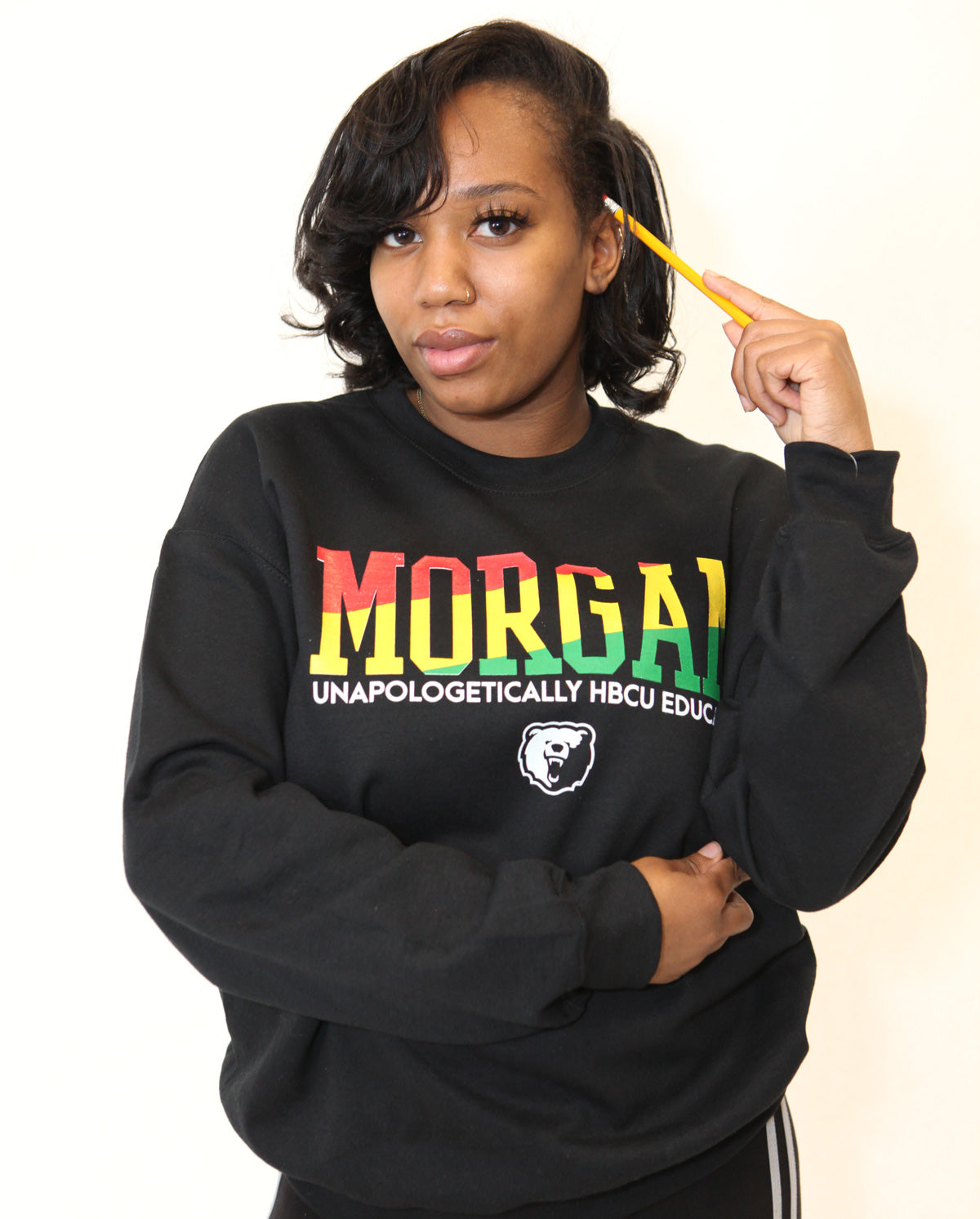 Morgan State | 1892 Rasta Colors Black Unisex Sweatshirt -z- (DK)