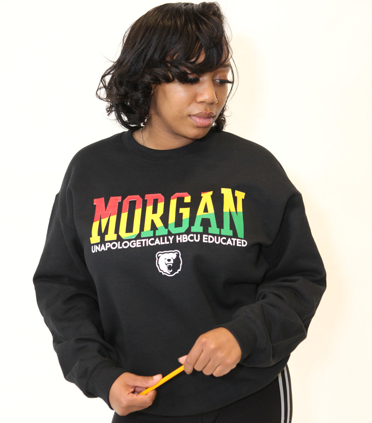 Morgan State | 1892 Rasta Colors Black Unisex Sweatshirt -z-