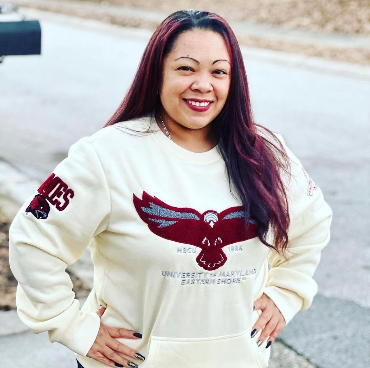 Maryland Eastern Shore |UMES | 2023 Winter CREAM Logo Chenille Unisex Sweatshirt