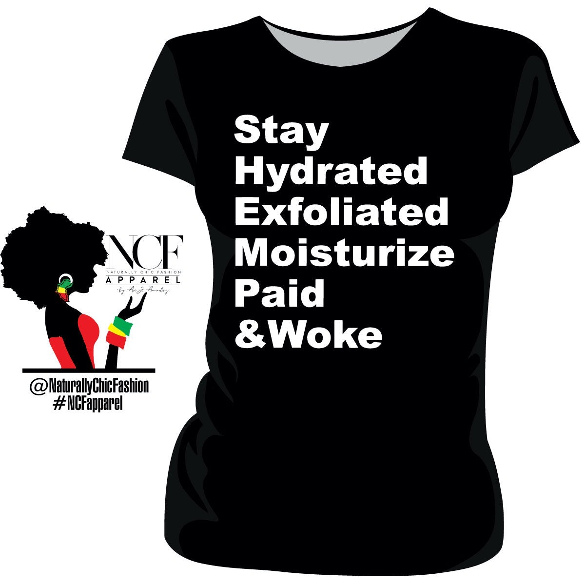 NCF | WOKE ( JUNIOR ) BLACK LADIES  Tees