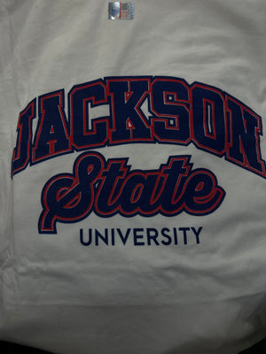 JACKSON ST. | Univ. ARCH White Print Unisex Tees (**)