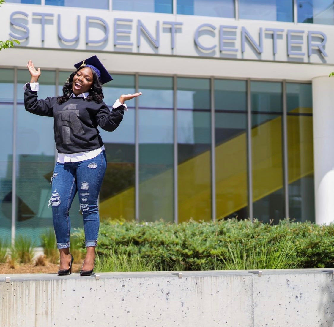 NC A&T AGGIE | Celebrate BHM  | 3D Puff Ink | BLACK Unisex Sweatshirt (DK)