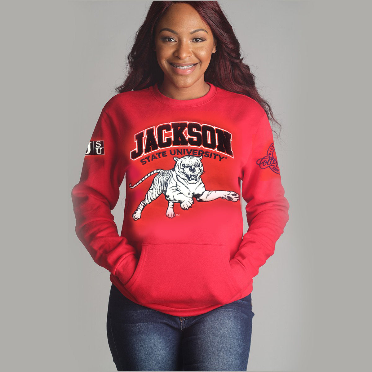 Jackson St. Vintage Chenille ARCH TIGER RED Unisex