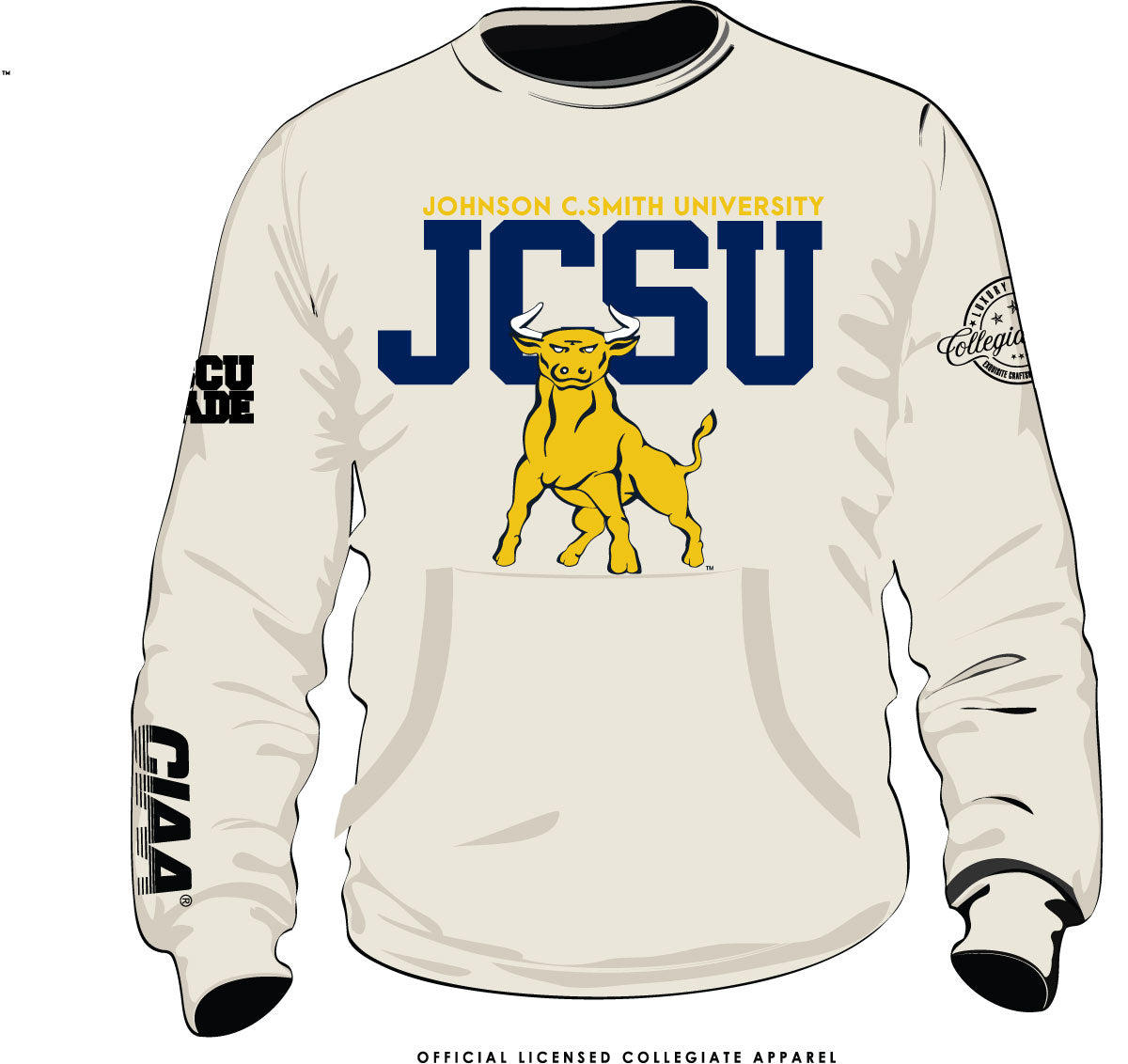 JCSU CIAA 2023 CREAM Chenille Sweatshirt - CollegiateLuxe.