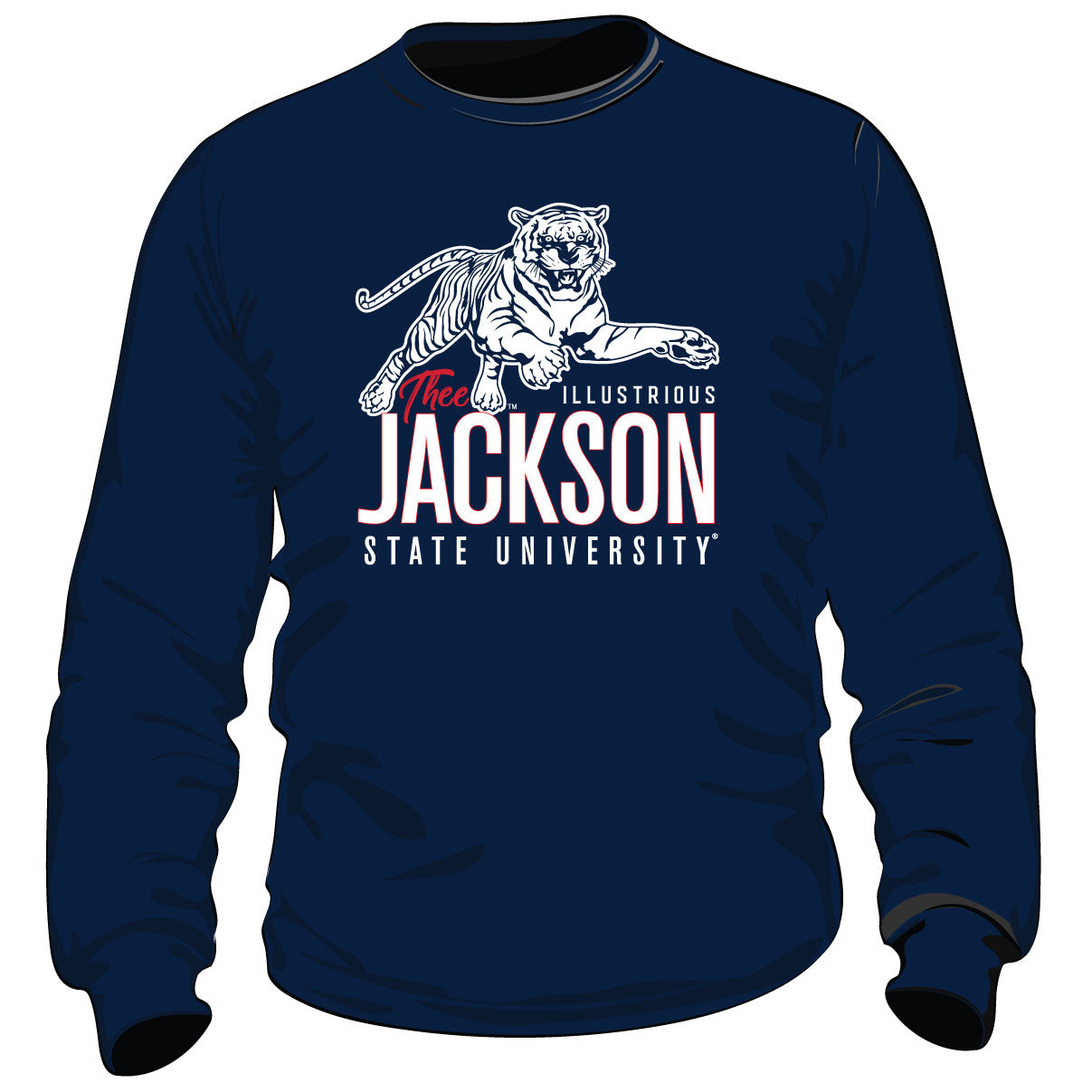 Jackson Thee Illustrious JSU (Print) Navy Unisex Sweatshirt (**)