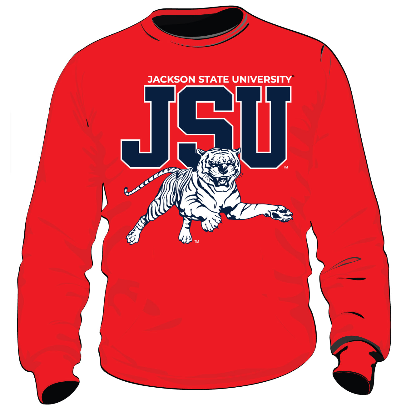 Jackson St. |  2021 TIGERS (Print) Red Unisex Sweatshirt -DK-