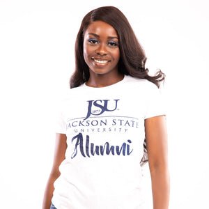 JACKSON ST. | FANCY ALUMNI White Ladies Tees (**)
