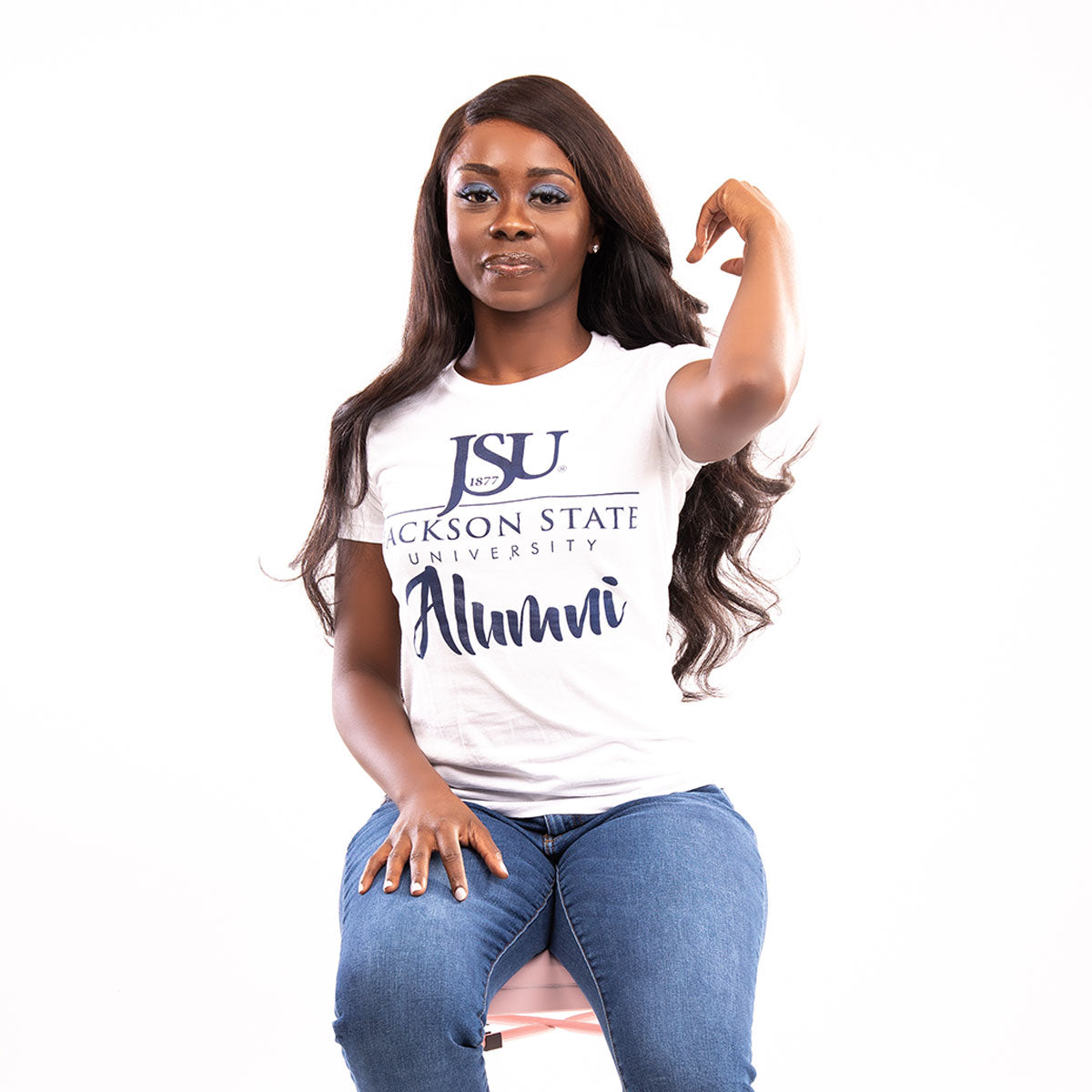 JACKSON ST. | FANCY ALUMNI White Ladies Tees (**)