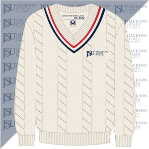 JSU Cotton Cable Tennis Sweater