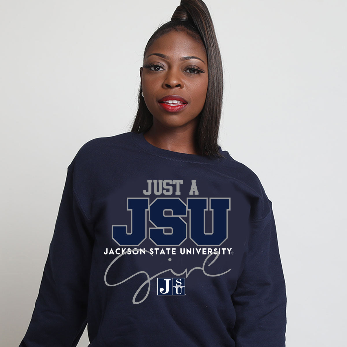 Jackson St. | Just A Girl Navy Unisex Sweatshirt -Z-