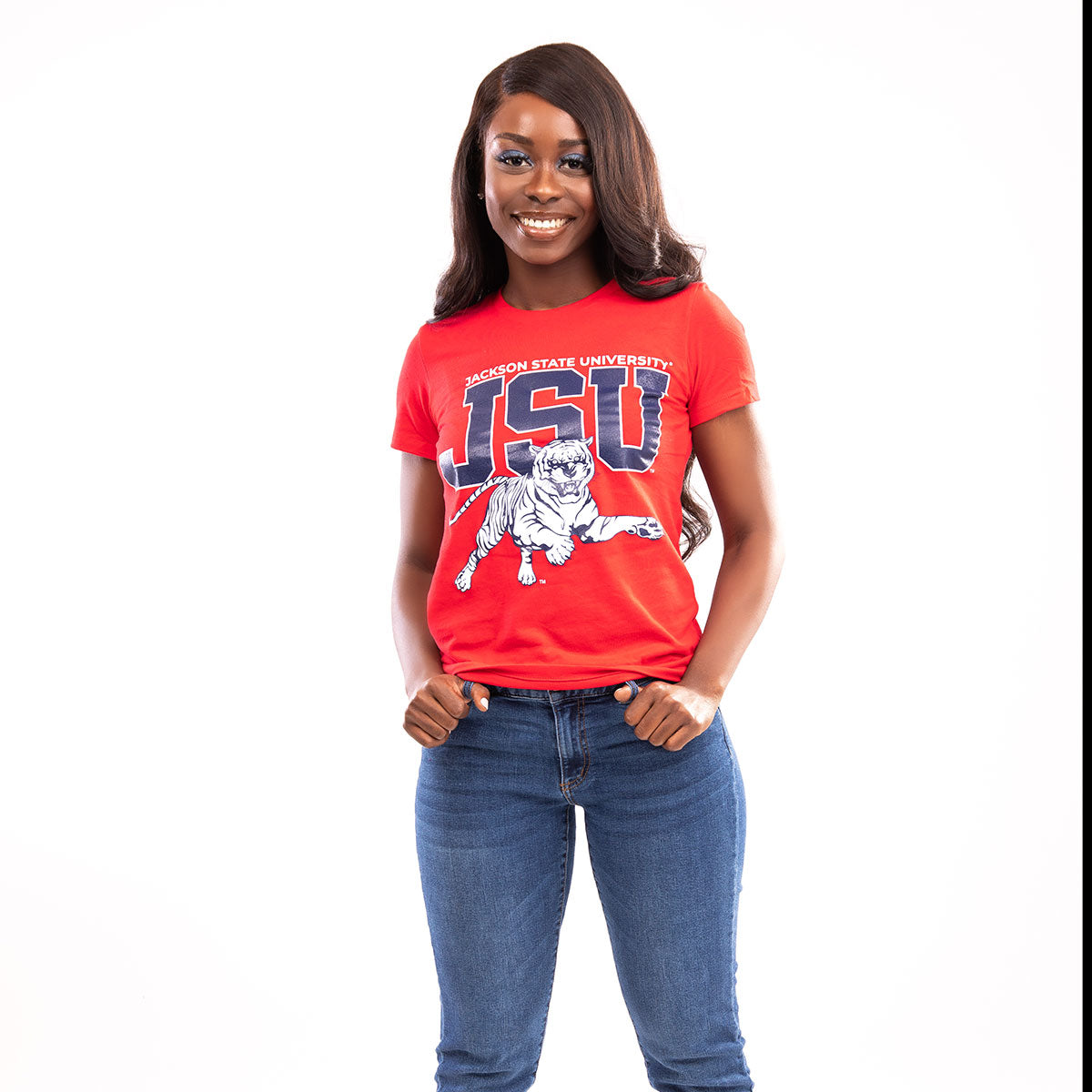 JACKSON ST. | 2021 TIGERS (Print) Red Ladies Tees