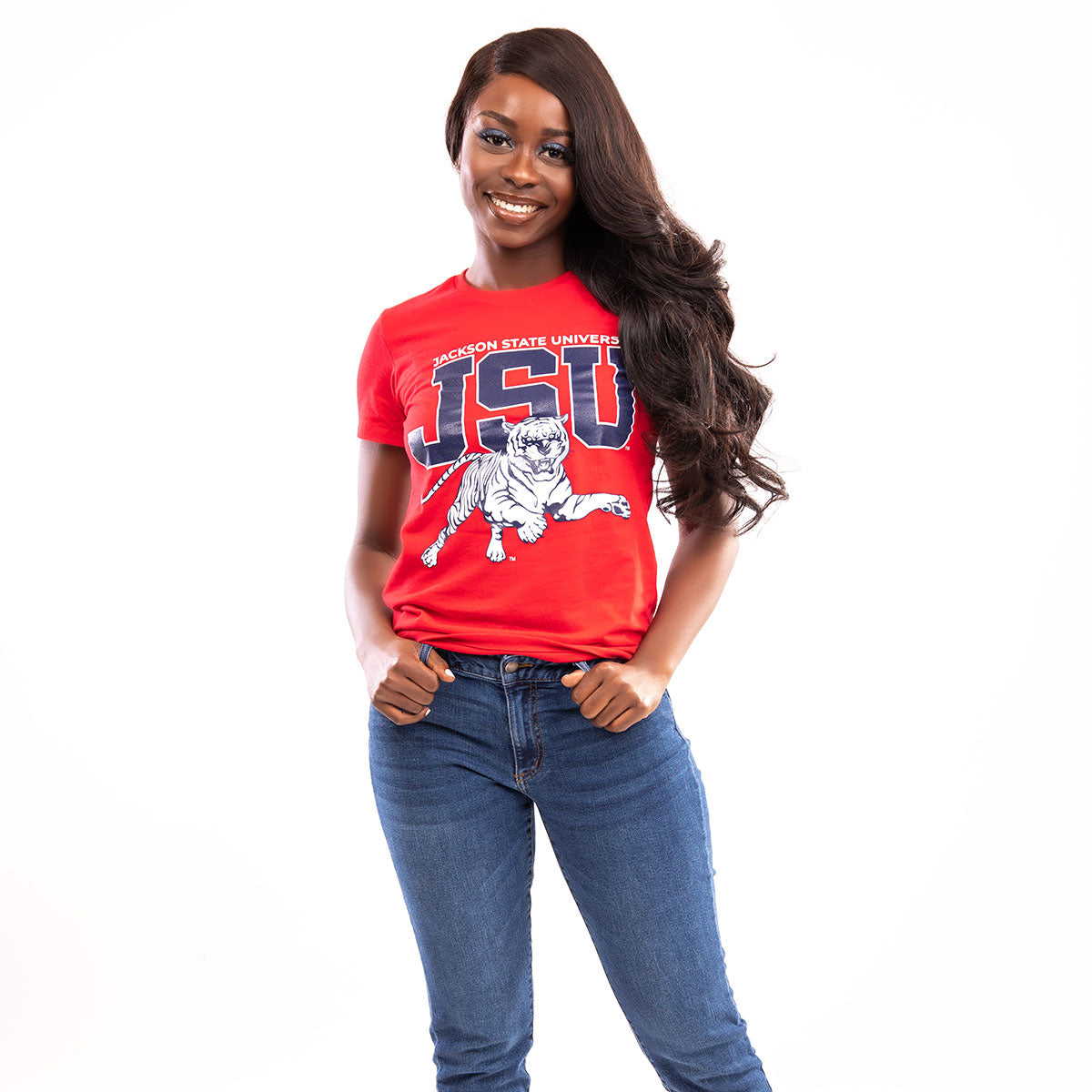 JACKSON ST. | 2021 TIGERS (Print) Red Ladies Tees