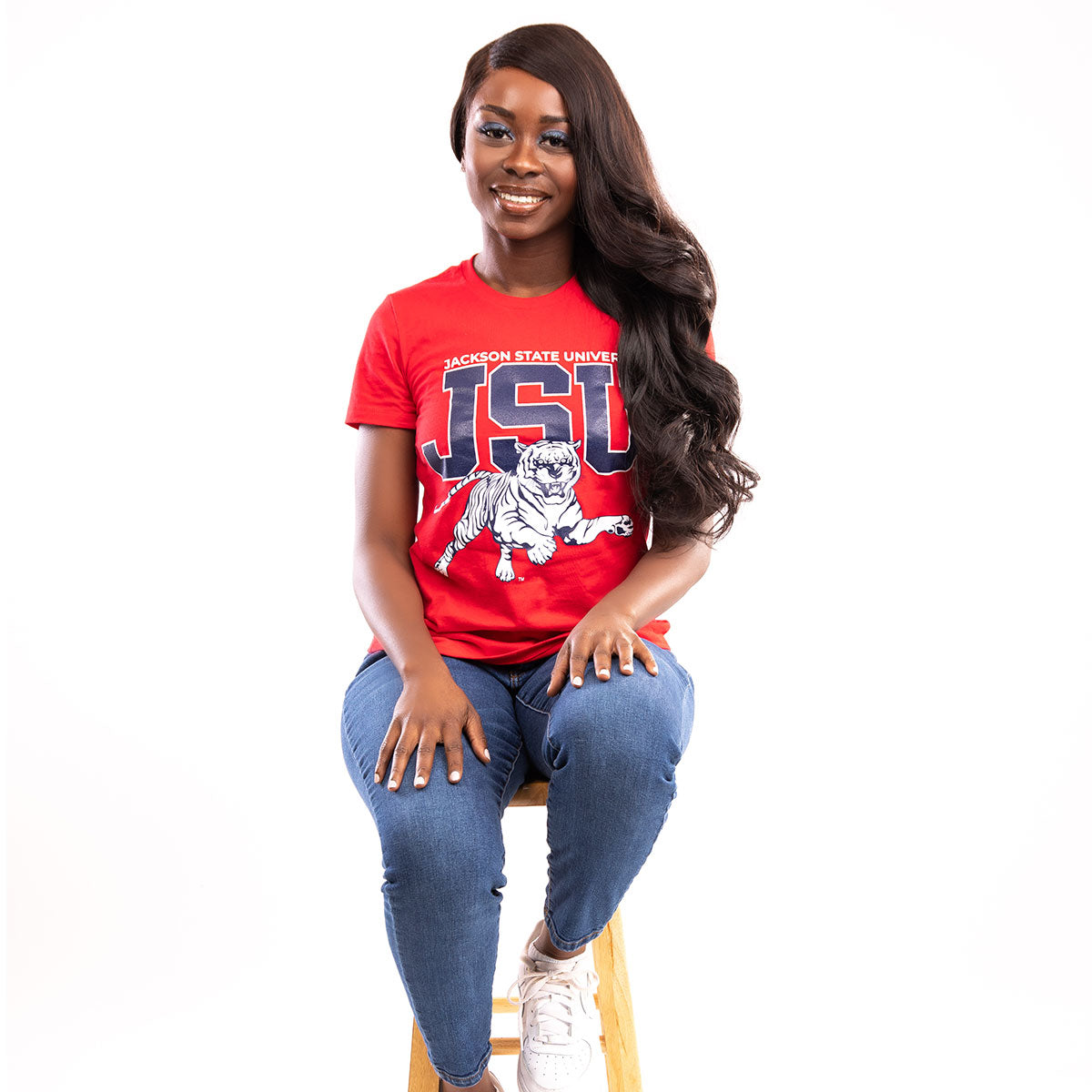 JACKSON ST. | 2021 TIGERS (Print) Red Ladies Tees