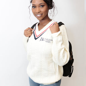 JSU Cotton Cable Tennis Sweater