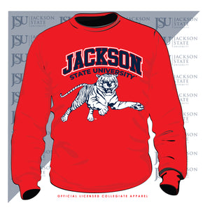 JACKSON ST. | Vintage ARCH TIGER RED Print Unisex Sweatshirt (**)