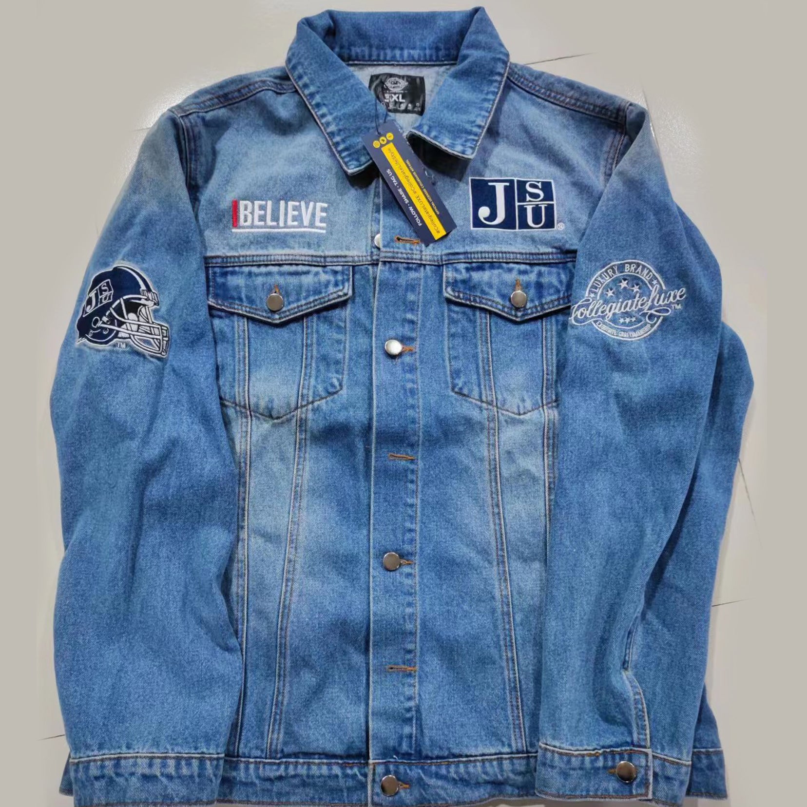 Denim Jacket with Chenille Patch