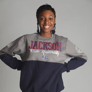 Jackson St. | THE GRAD (Chenille) GRAY & NAVY Unisex Sweatshirt