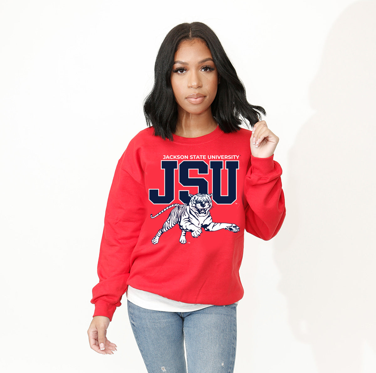 Jackson St. |  2021 TIGERS (Print) Red Unisex Sweatshirt -DK-