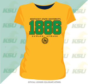 Kentucky State | EST 1886 GOLD Ladies Tees (**)