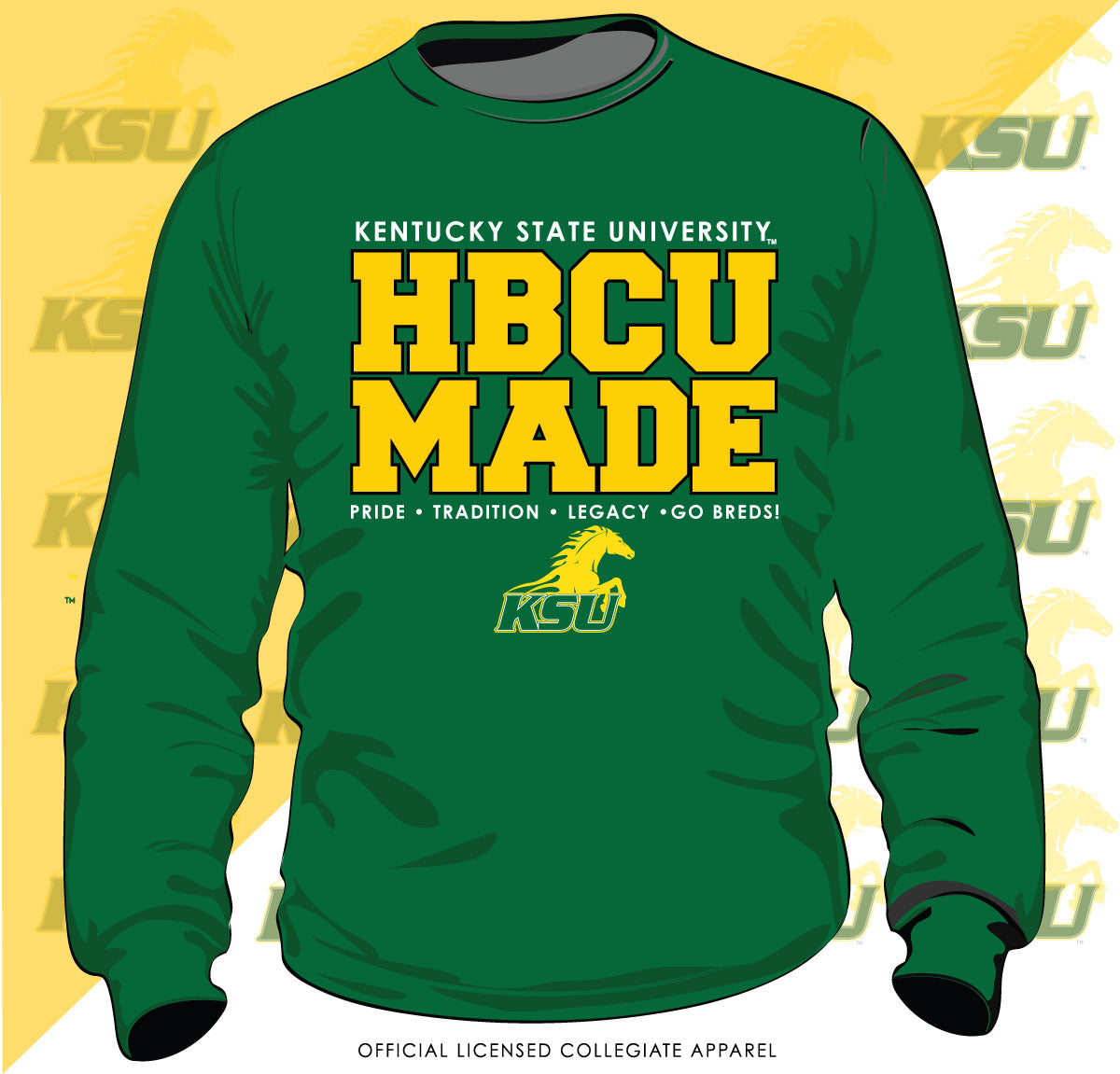 Kentucky State | HBCU MADE KELLY GREEN Unisex Sweatshirt (Z)