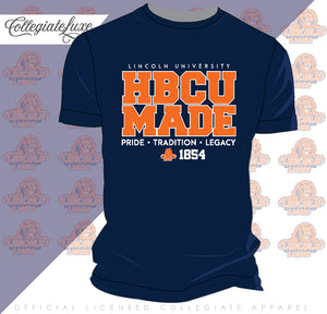 LINCOLN | HBCU MADE | Navy unisex tees (z)