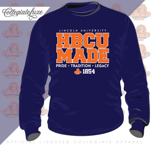 LINCOLN | HBCU MADE | Navy unisex Sweatshirt (z)