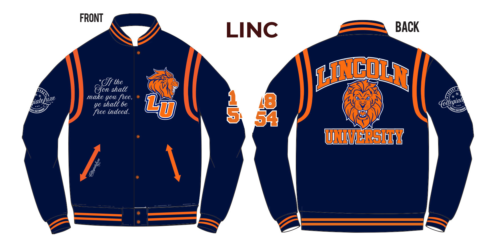 (Men) Lincoln University Satin Jacket