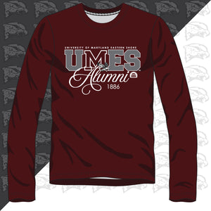 UMES | FANCY ALUMNI Maroon Long Sleeve Unisex Tees -Z-