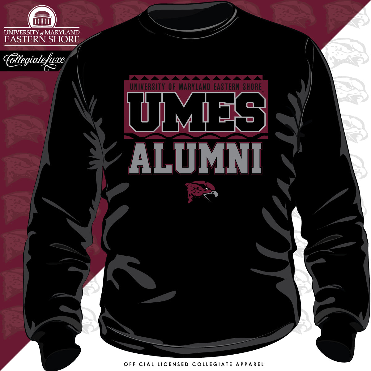 Maryland Eastern Shore | UMES |  90s ALUMNI Black Unisex Sweatshirt (**)