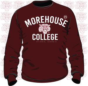 MOREHOUSE  | Tiger LOGO Maroon Unisex Sweatshirt (J)