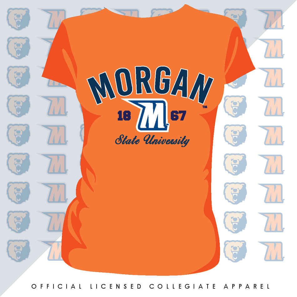 Morgan State | Vintage Arch Orange Ladies Tees -Z-