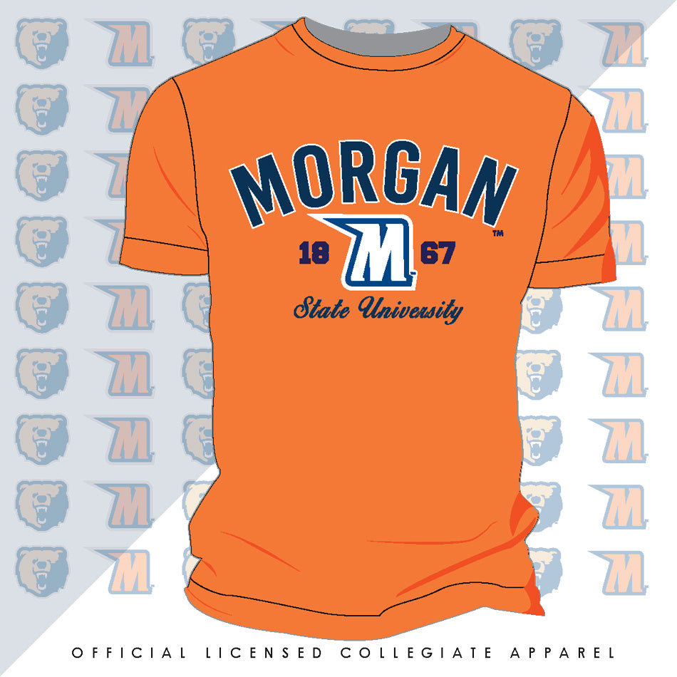 Morgan State | Vintage Arch Orange Unisex Tees -Z- (DK)