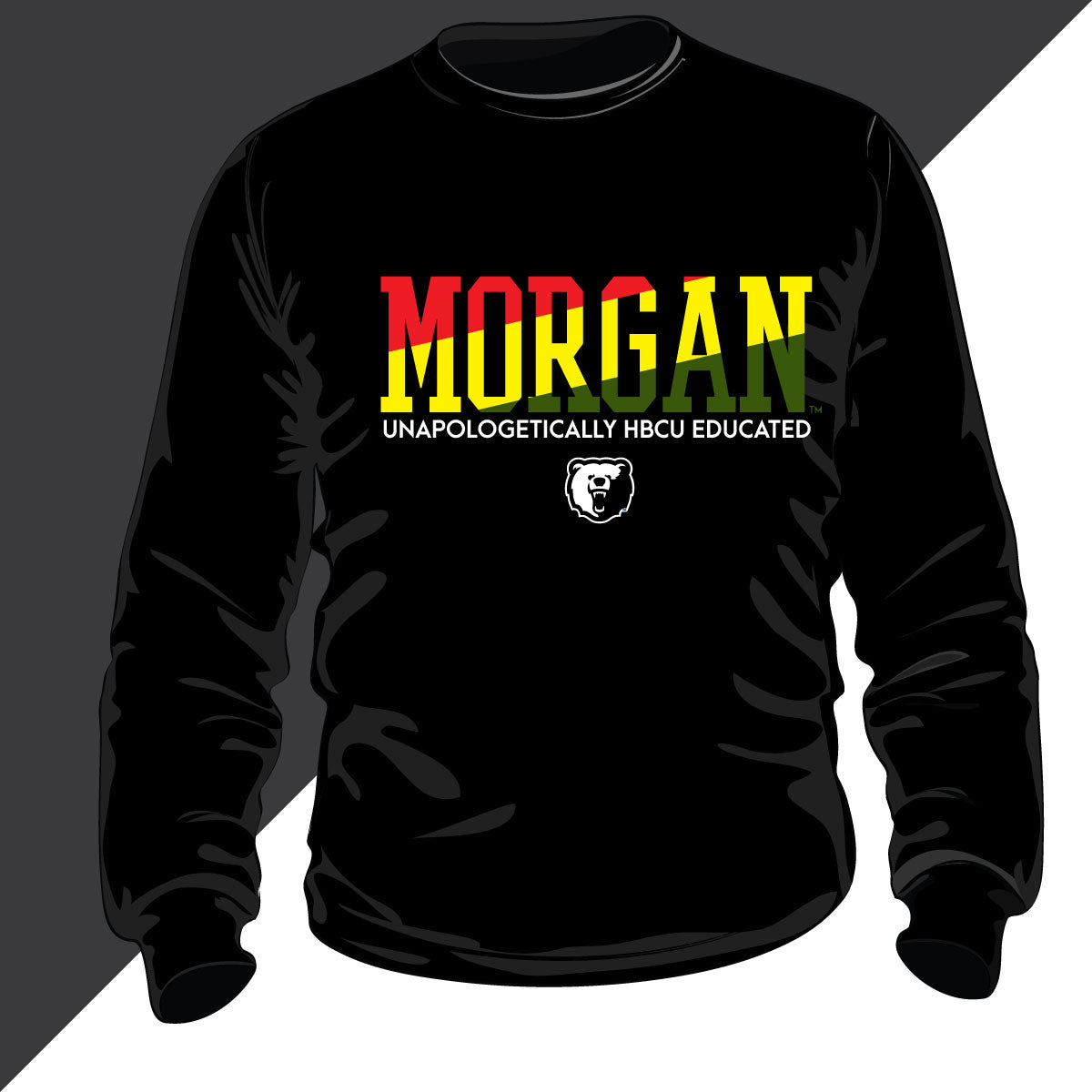 Morgan State | 1892 Rasta Colors Black Unisex Sweatshirt -z-