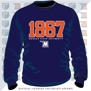 Morgan State | est1867 Navy unisex Sweatshirt -Z- (DK)